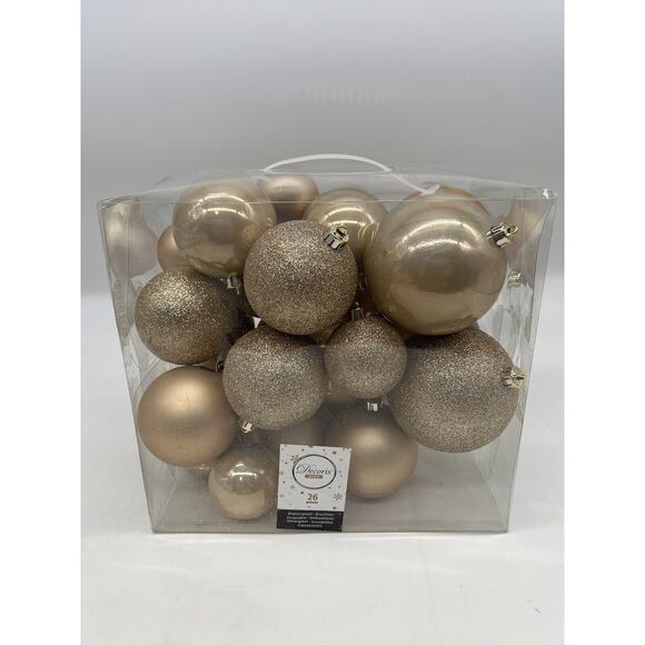 Anthropologie Terrain Shatterproof Globe Ornaments Set of 26 in Butterscotch - Picture 2 of 4